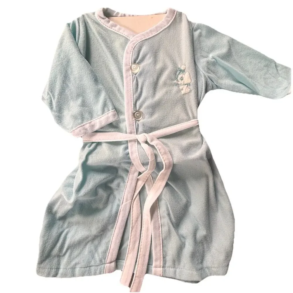 Vintage Cutler’s Cuvver-ups Baby Robe Blue Boxed USA Nylon Small up to 15lbs